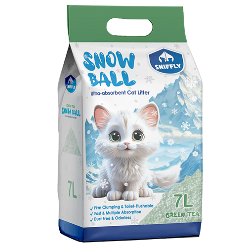 Sniffly Snow Ball Cat Litter Green Tea