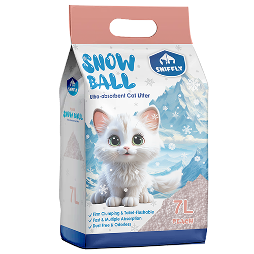 Sniffly Snow Ball Cat Litter Peach