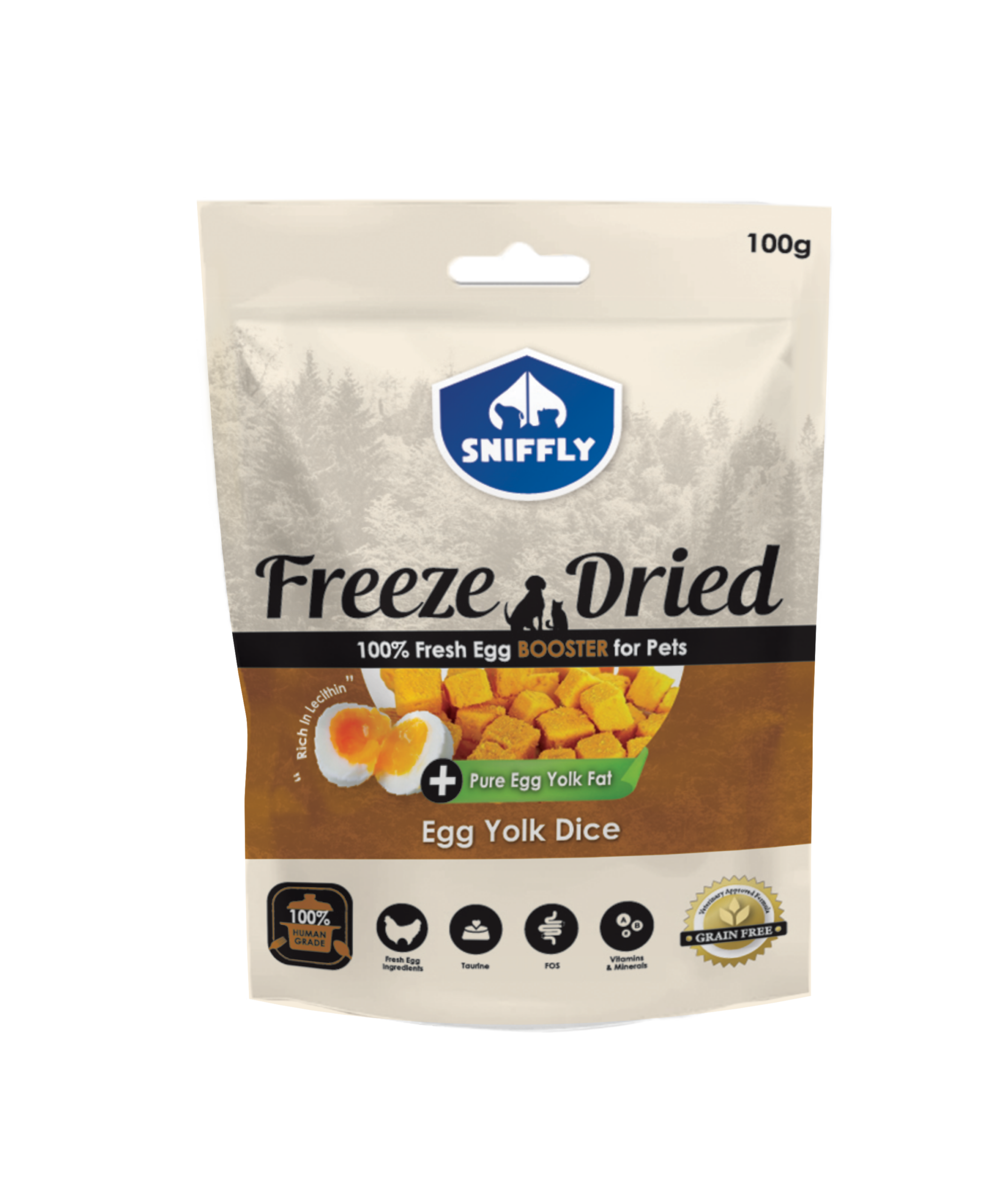 Sniffly Freeze-Dried Egg Yolk Dice
