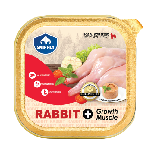 Sniffly Dog Tray Rabbit 100g