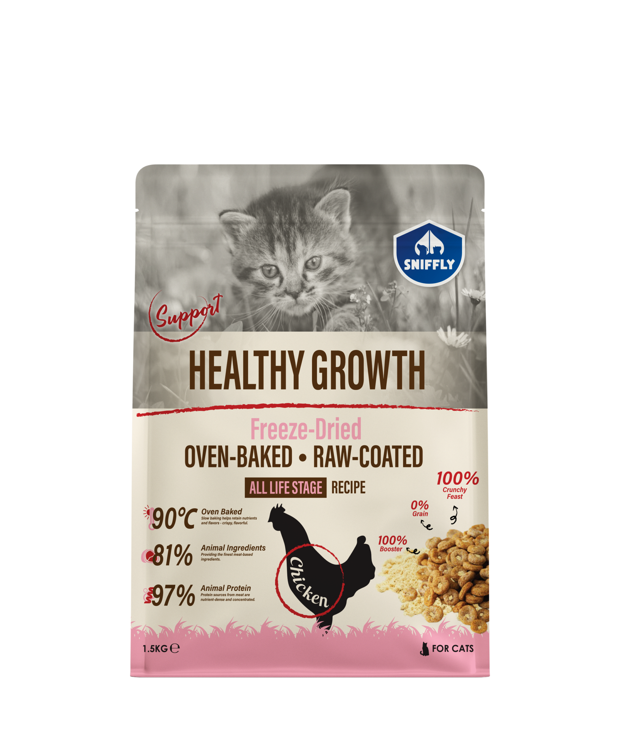 Sniffly Cat Oven Baked Chicken (Healthy Growth)