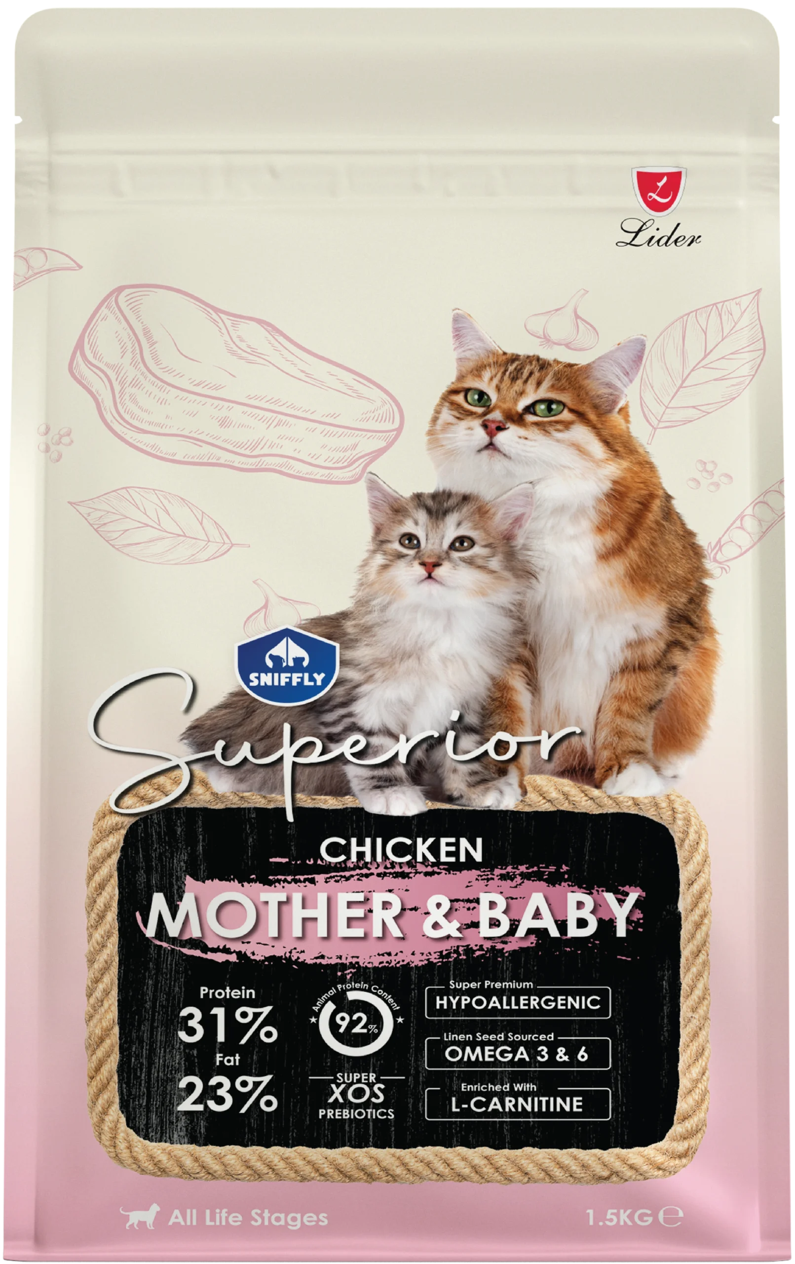 Sniffly Superior Cat Food Mother & Baby (Chicken)